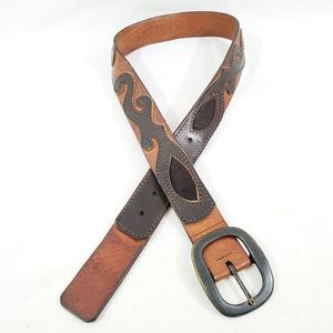 Vintage Trafalgar Men's Leather & Raw Hide 1-1/2"